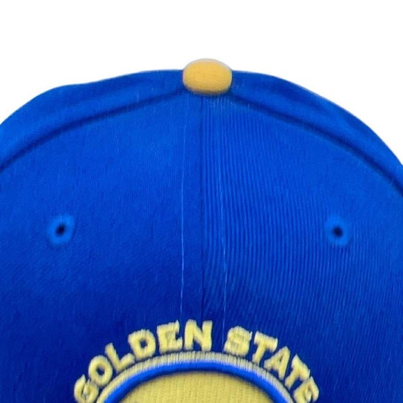 Golden State Warriors New Era NBA Fitted Hat Cap Blue Yellow - Picture 6 of 10